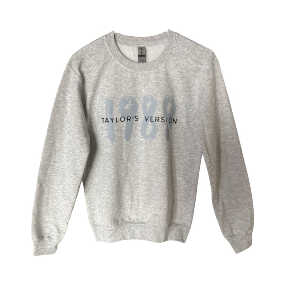 Taylor Swift "1989" Heather Grey & Light Blue Gildan Sweatshirt / XS / NEW
